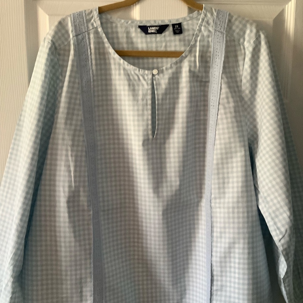Lands End Women's 2X Cotton Tunic Top NWT